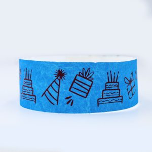 Brazalete Fiesta Celeste neón (Pqte. x 100 unds.)