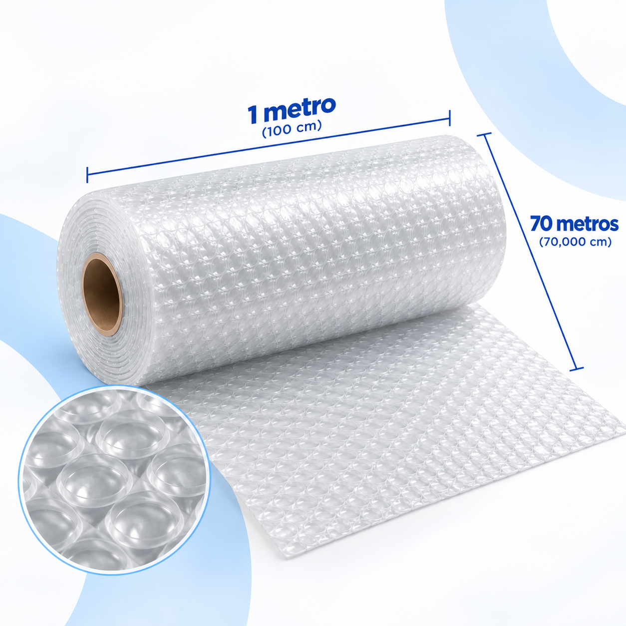 Rollo Burbupack 1m x 70m | Plástico Burbuja para Embalaje y Envíos | Recojo en 48h - Imagen 2